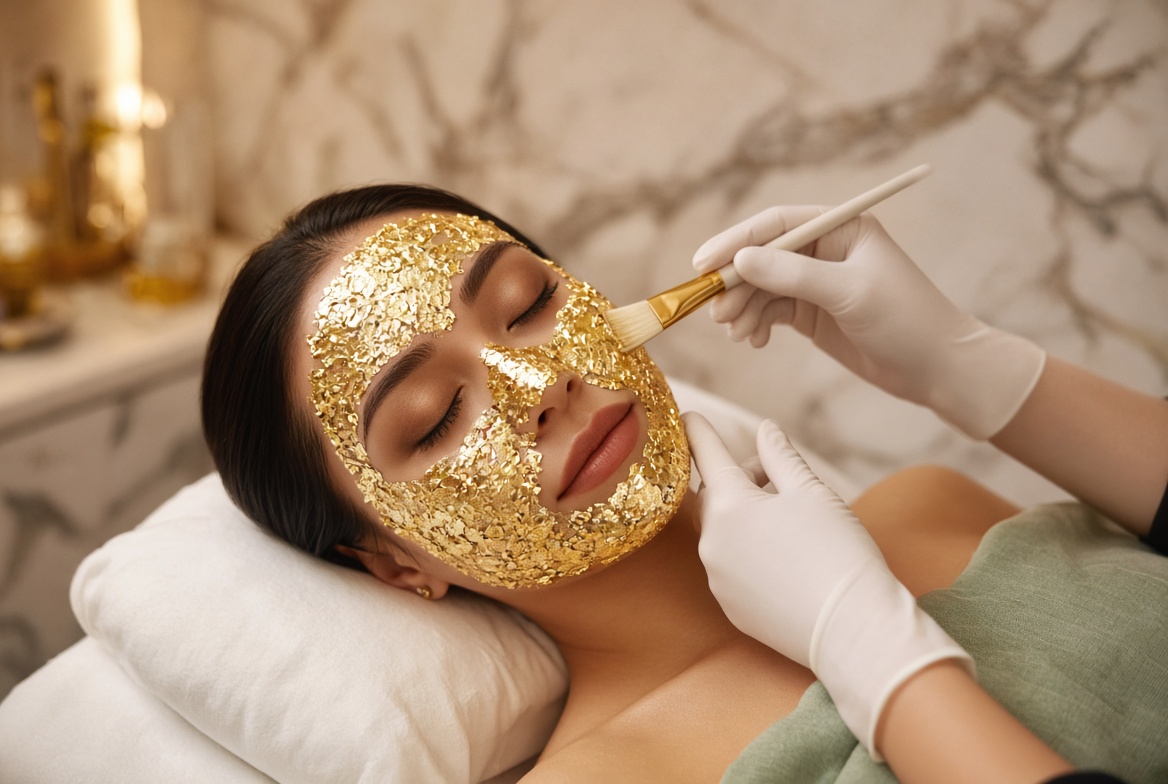 24K Gold facial therapy