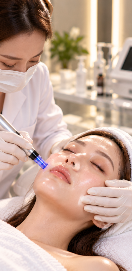 Microneedling aesthetic treatment