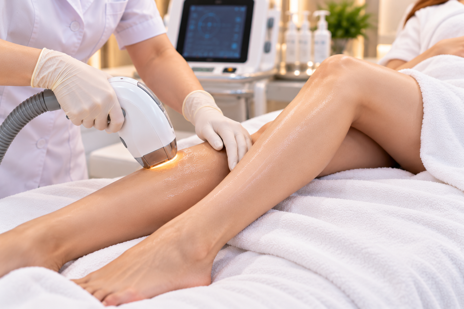 Laser hair removal for legs